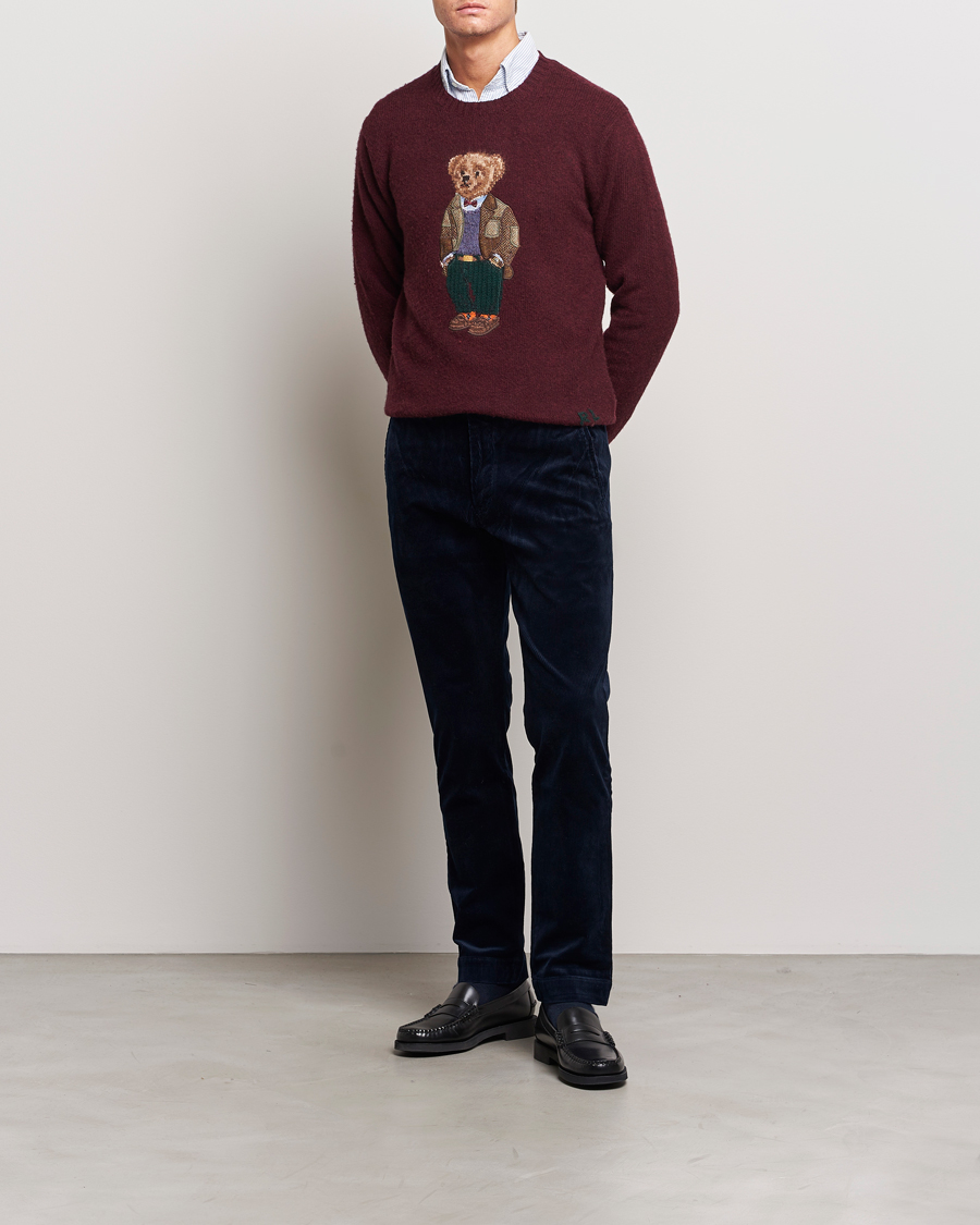 Herre | Gensere | Polo Ralph Lauren | Wool/Cashmere Knitted Bear Sweater Aged Wine Heather