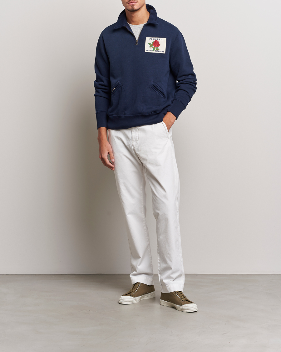 Herre | Gensere | Polo Ralph Lauren | Logo Cotton Half Zip Cruise Navy