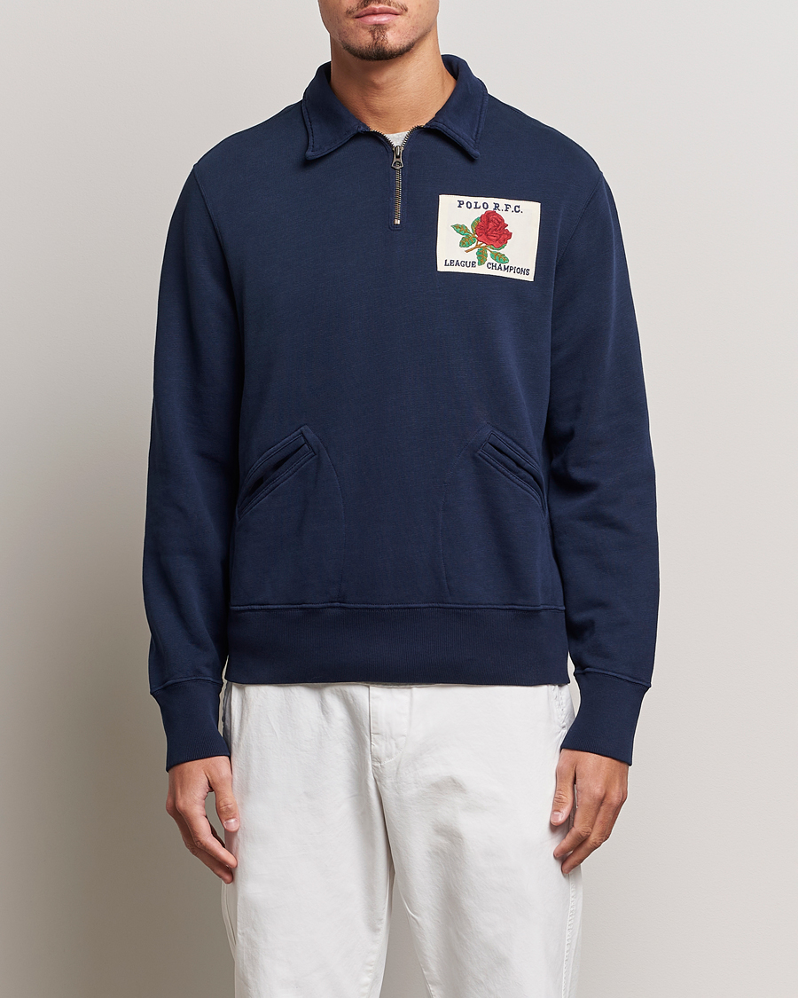 Herre |  | Polo Ralph Lauren | Logo Cotton Half Zip Cruise Navy