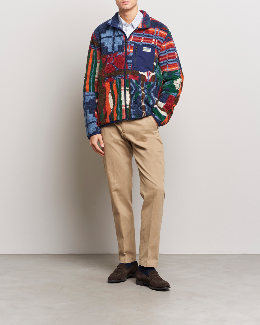 Herre | Gensere | Polo Ralph Lauren | Pinelodge Pile Patchwork Full Zip Multi