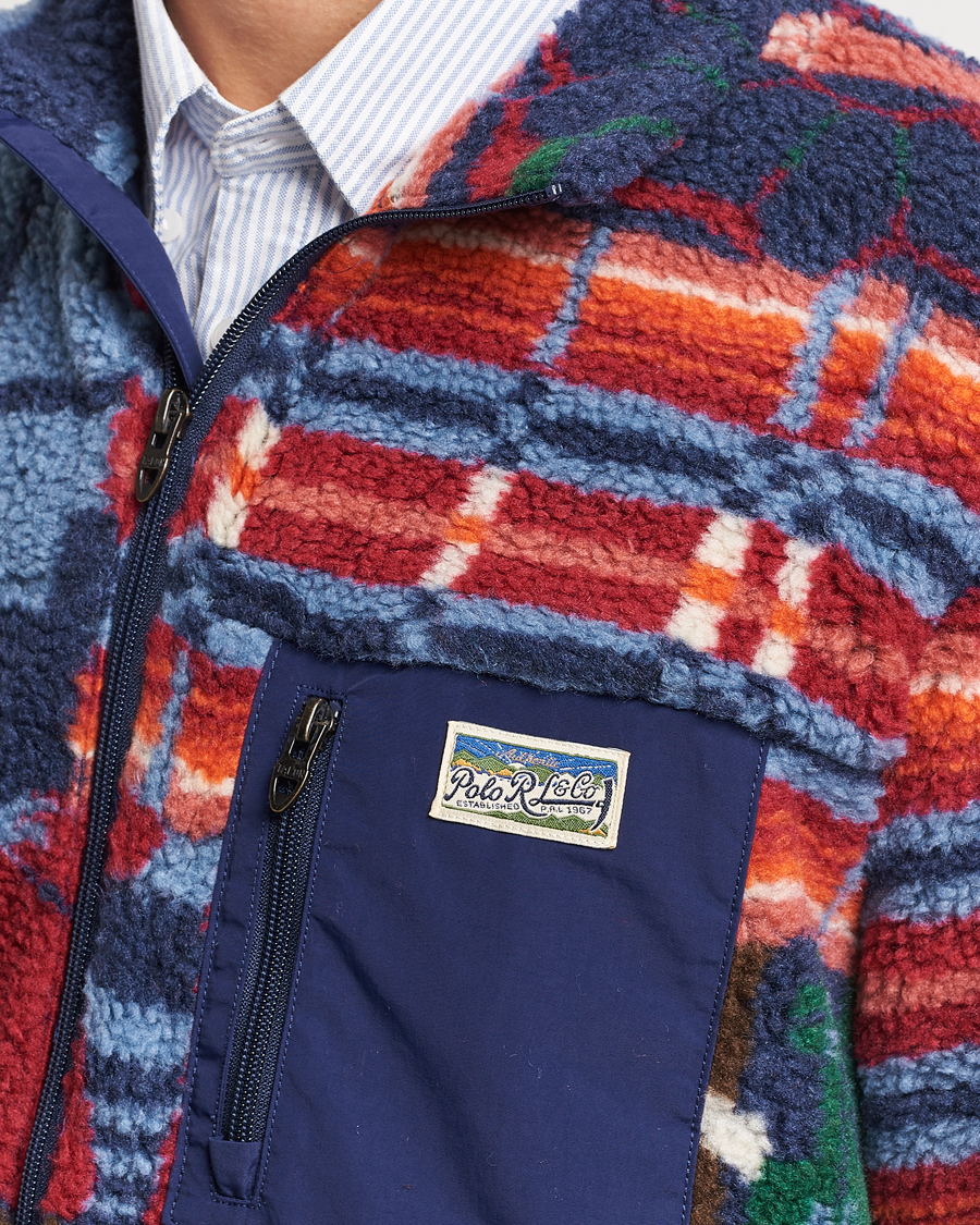 Herre | Gensere | Polo Ralph Lauren | Pinelodge Pile Patchwork Full Zip Multi