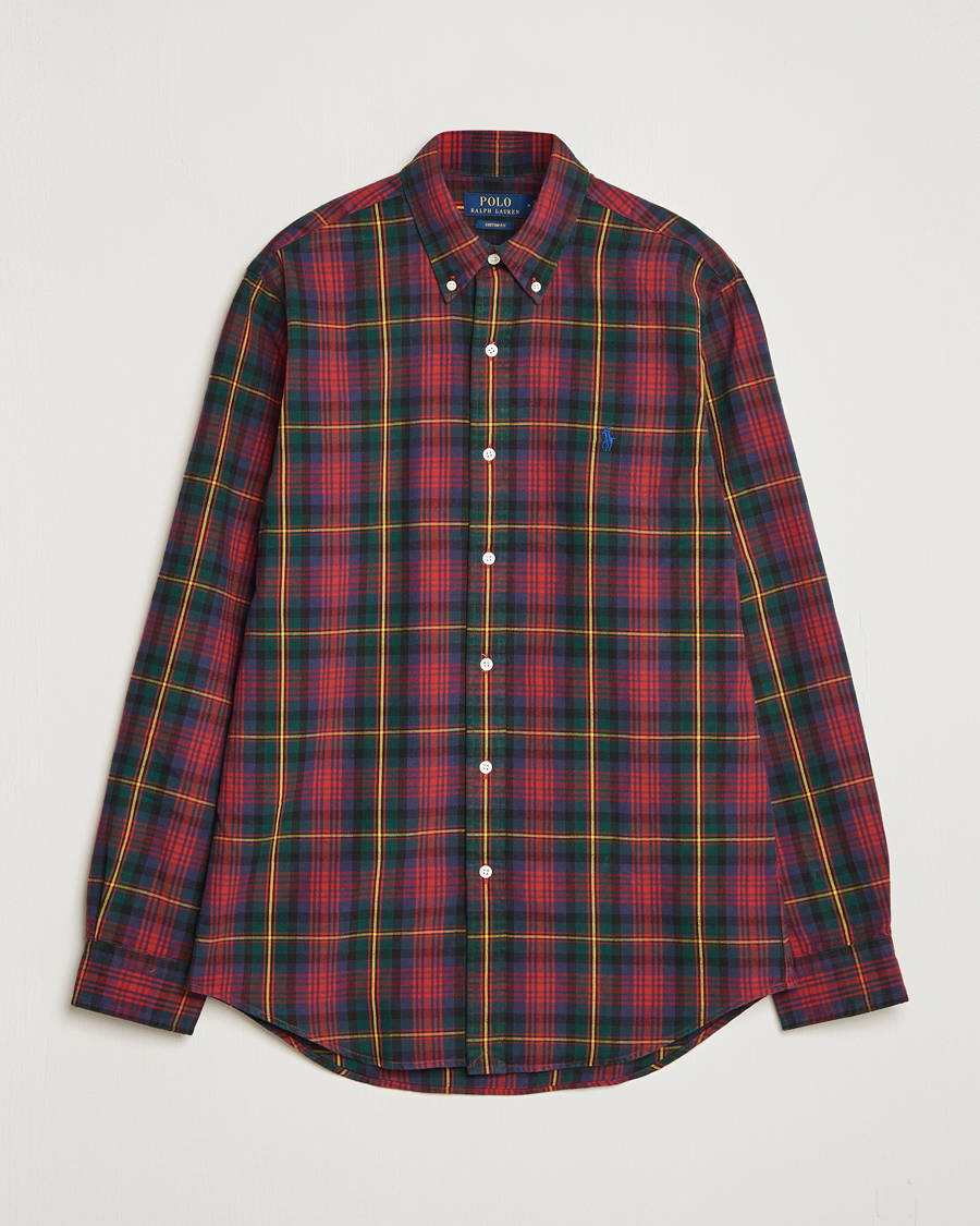 Herre | Skjorter | Polo Ralph Lauren | Custom Fit Checked Shirt Red/Green