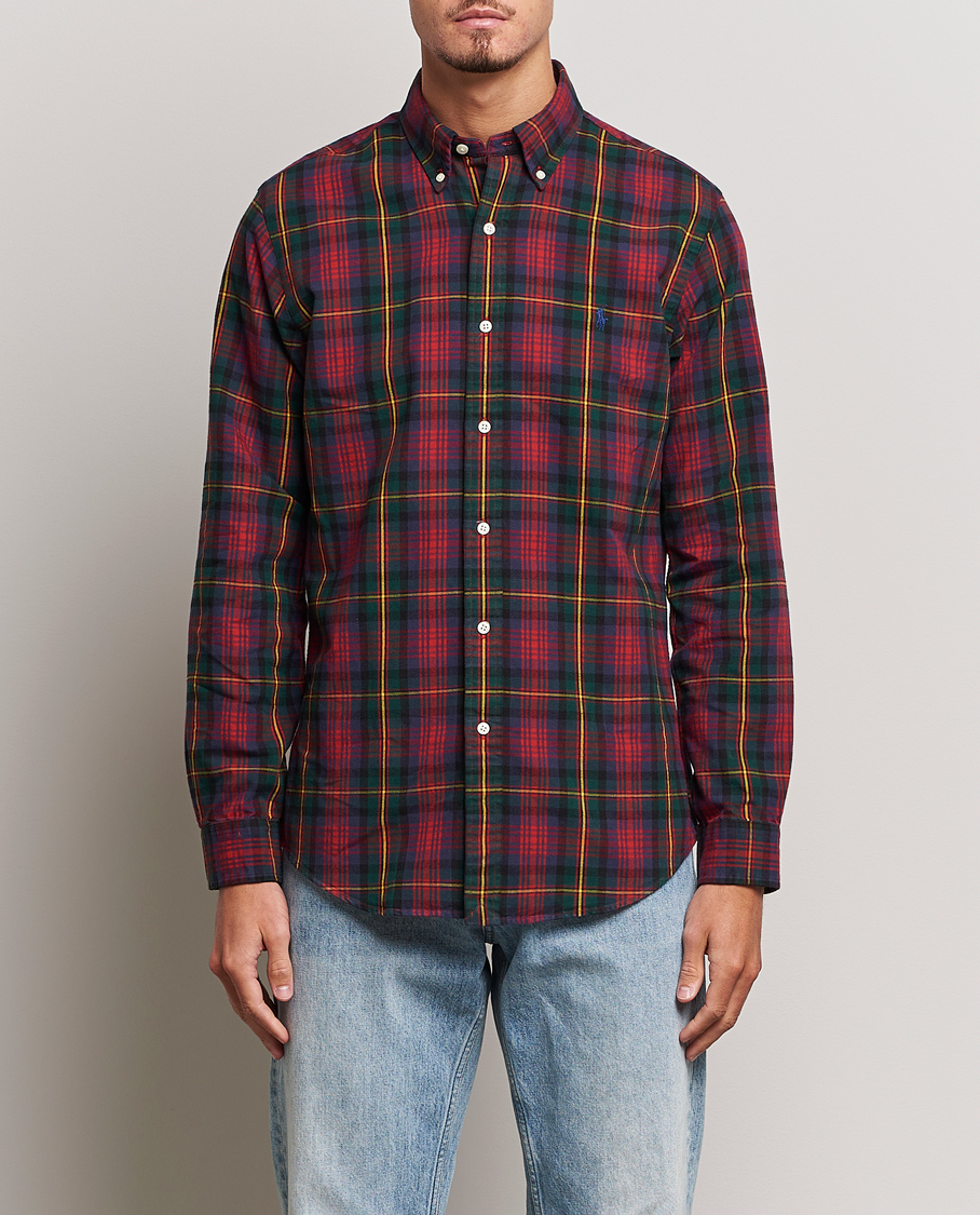 Herre | Skjorter | Polo Ralph Lauren | Custom Fit Checked Shirt Red/Green