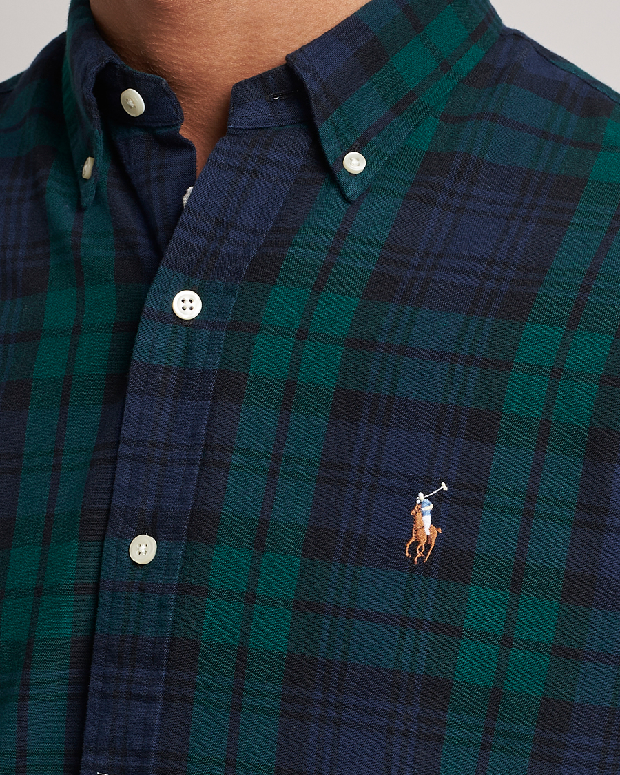 Herre | Skjorter | Polo Ralph Lauren | Custom Fit Checked Shirt Navy/Green