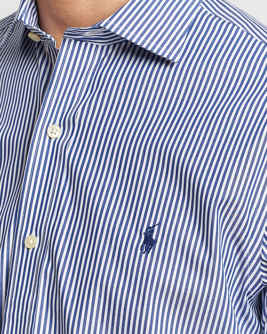 Herre | Skjorter | Polo Ralph Lauren | Poplin Striped Dress Shirt Royal/White