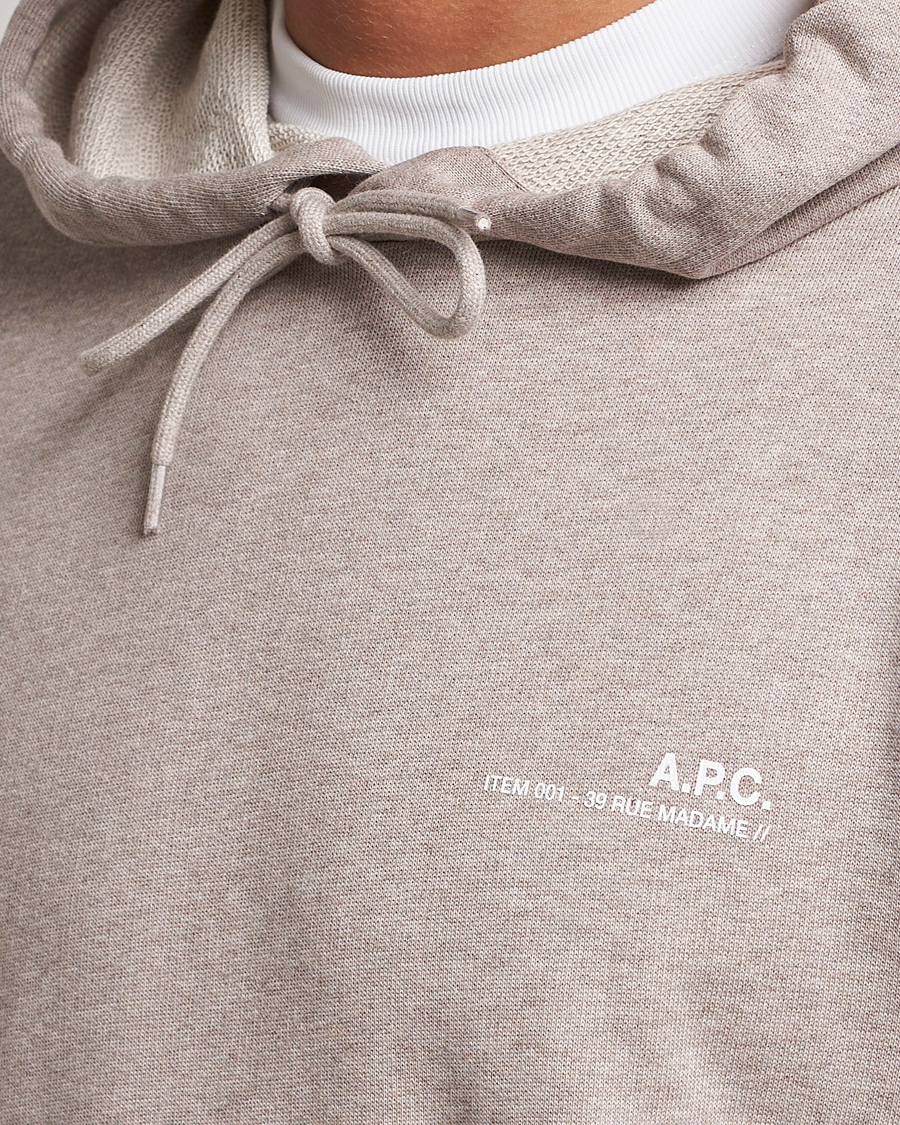 Herre | Gensere | A.P.C. | Item Hoodie Beige Chine