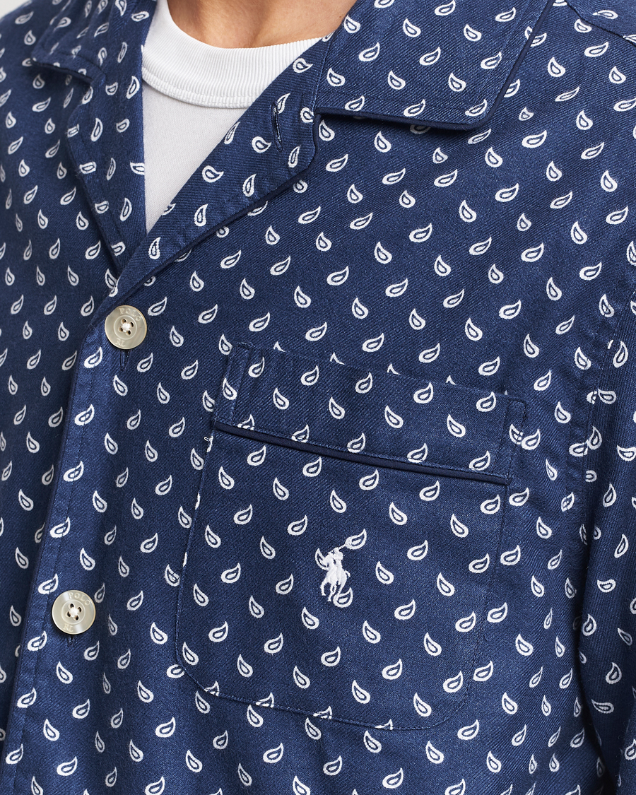 Herre | Pyjamaser og badekåper | Polo Ralph Lauren | Flannel Paisley Pyjama Set Navy