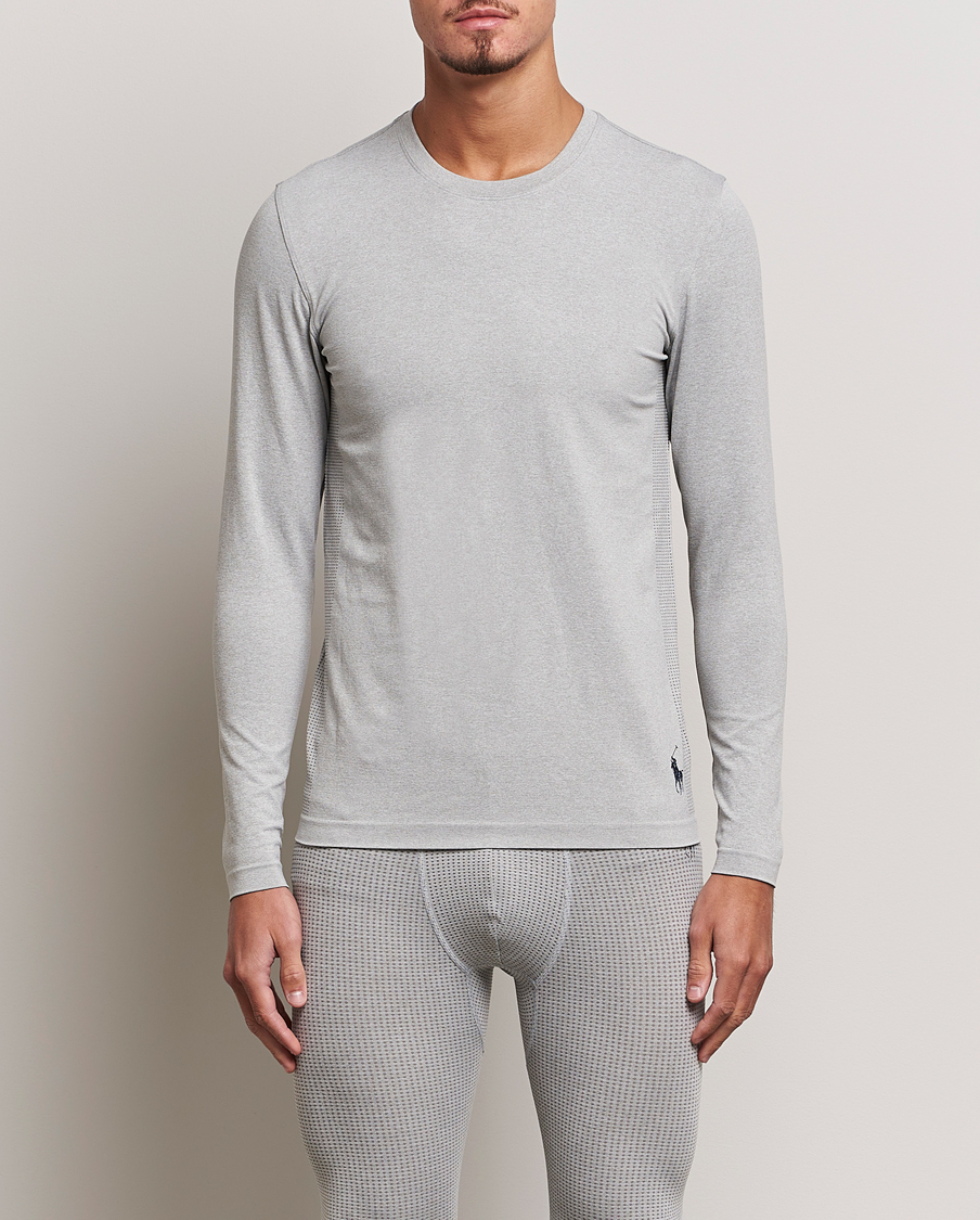 Herre | T-Shirts | Polo Ralph Lauren | Performance Seamless Long Sleeve Tee Light Sport Heather