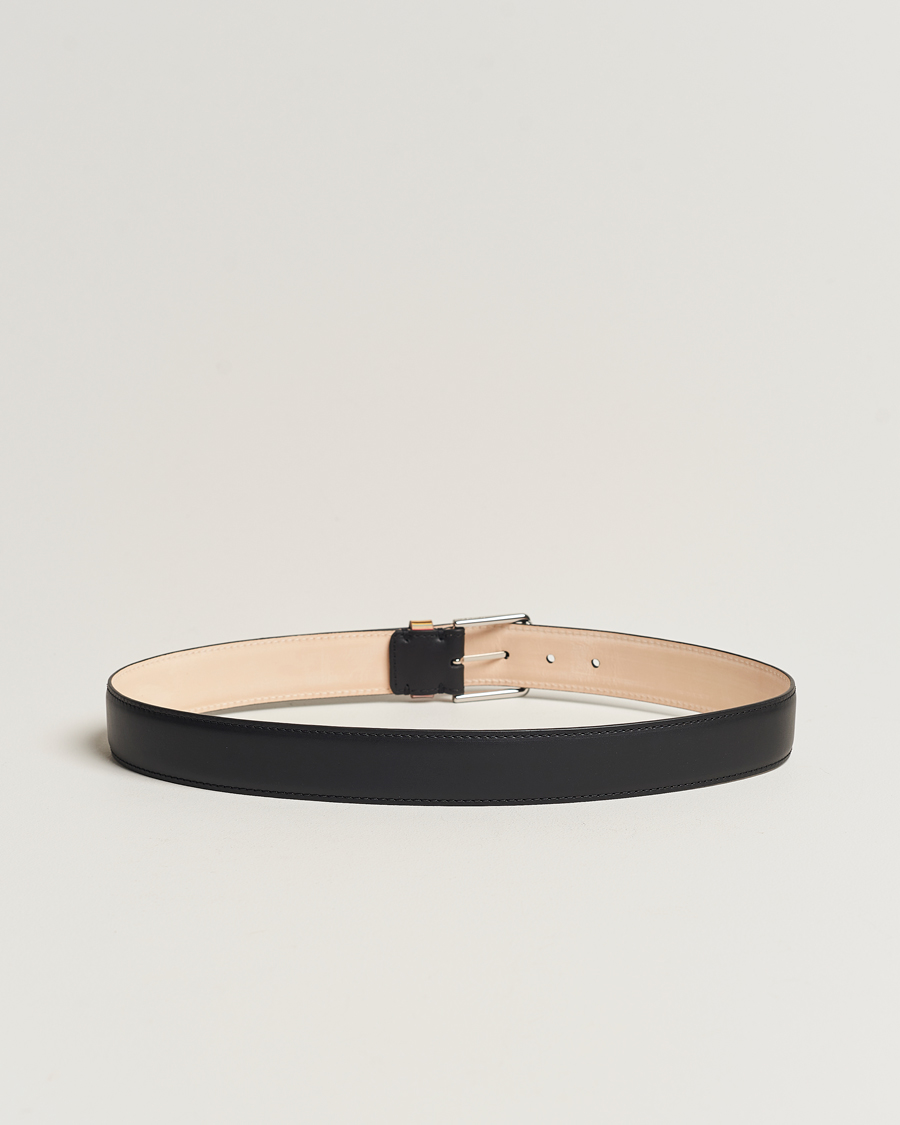 Herre | Belter | Paul Smith | Leather Stripe Belt Black