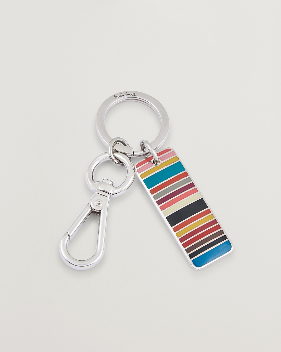 Herre | Nøkkelringer | Paul Smith | Signature Stripe Keyring Silver