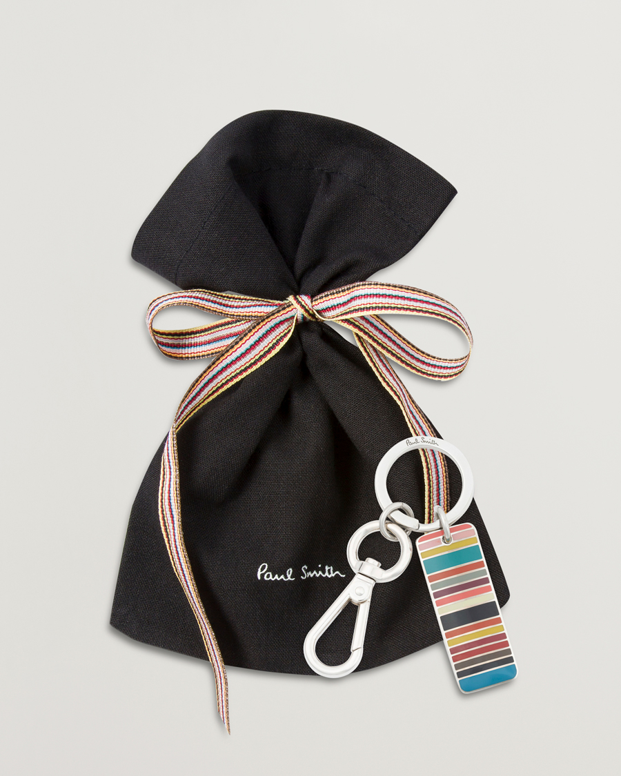 Herre | Nøkkelringer | Paul Smith | Signature Stripe Keyring Silver