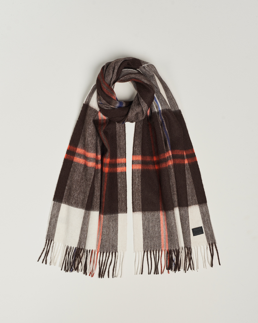 Herre |  | Paul Smith | Lambswool Checked Scarf Brown Multi