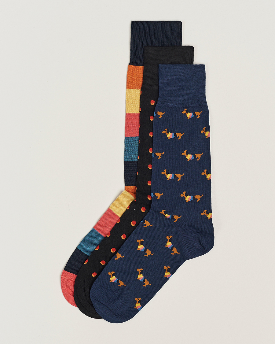 Herre | Undertøy | Paul Smith | 3-Pack Novelty Mix Socks Multi