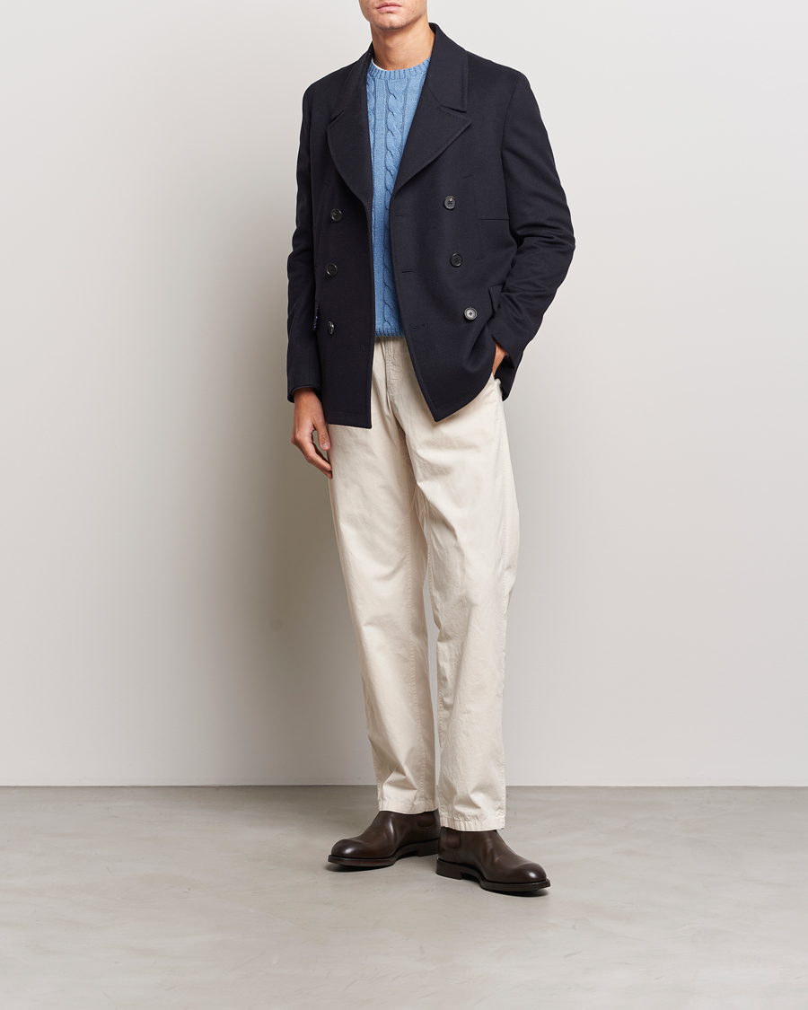 Herre | Jakker | Paul Smith | Wool/Cashmere Peacoat Navy