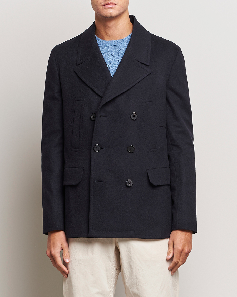 Herre | Jakker | Paul Smith | Wool/Cashmere Peacoat Navy