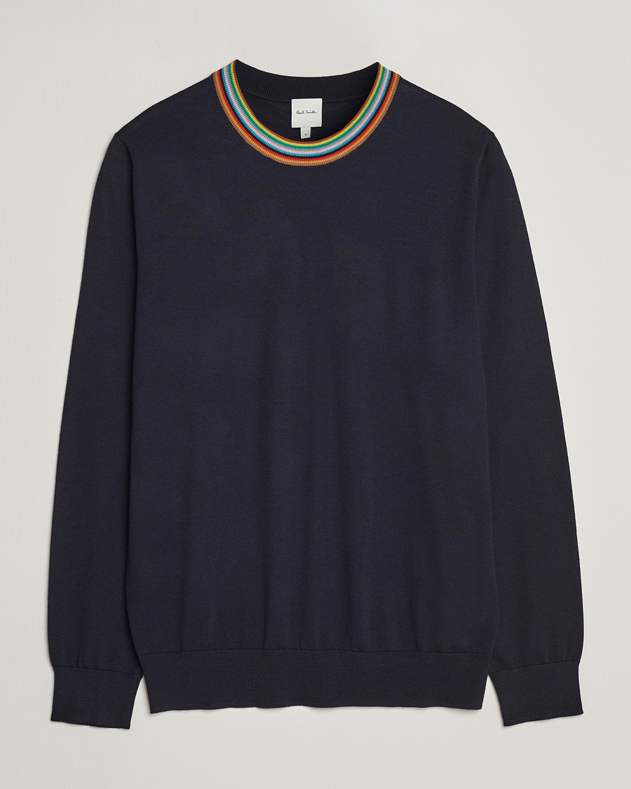 Herre | Gensere | Paul Smith | Wool/Silk Knitted Crew Neck Navy