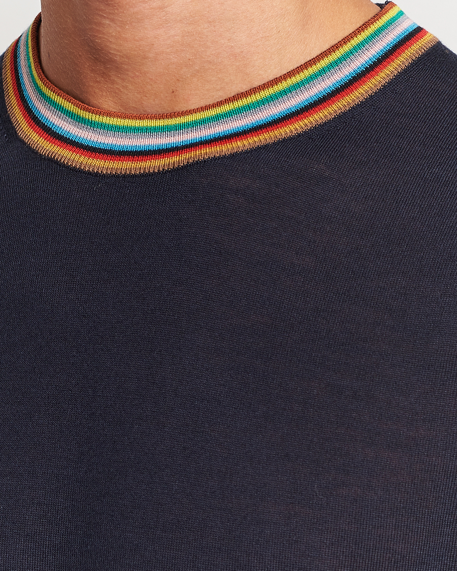 Herre | Gensere | Paul Smith | Wool/Silk Knitted Crew Neck Navy