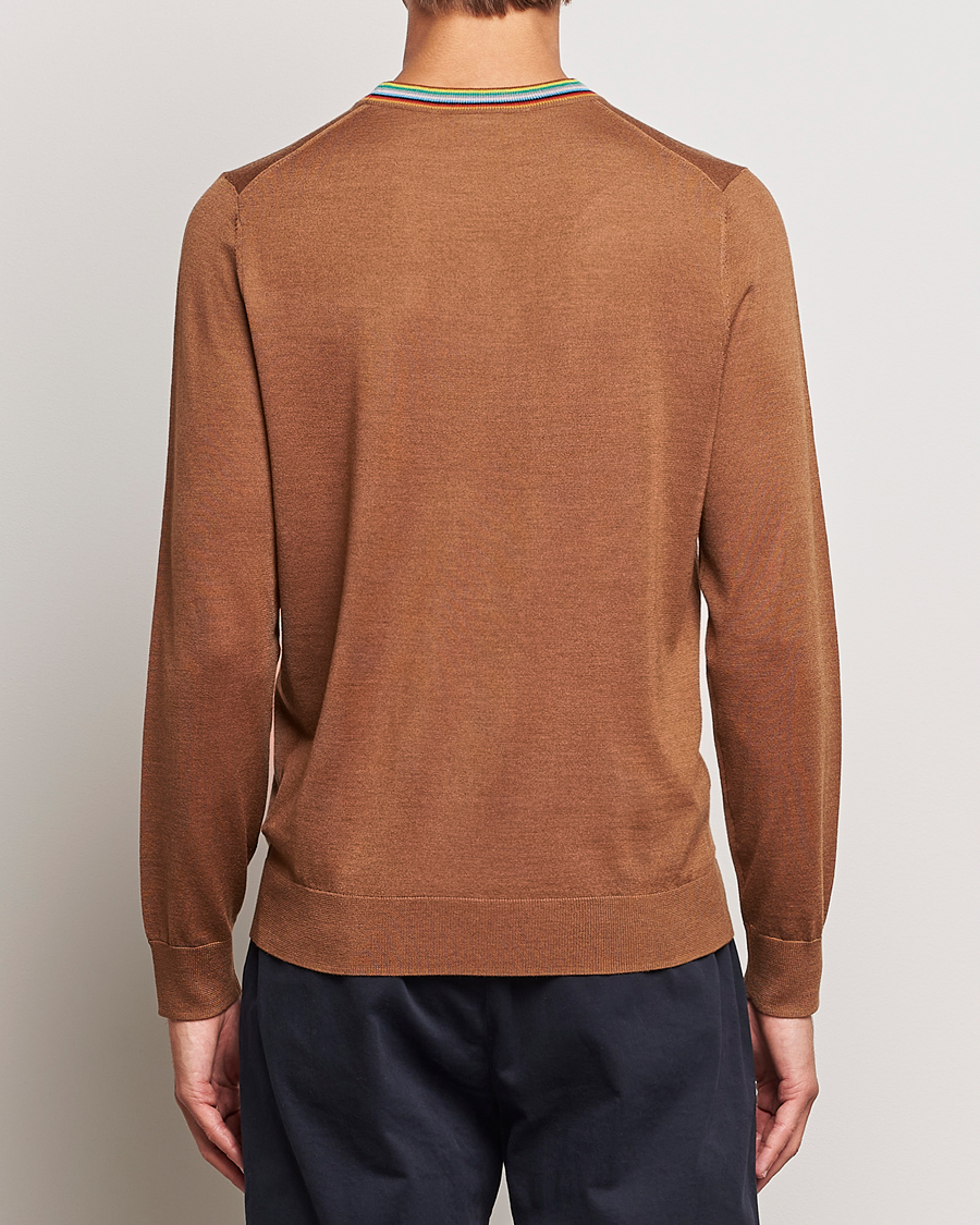 Herre | Gensere | Paul Smith | Wool/Silk Knitted Crew Neck Brown