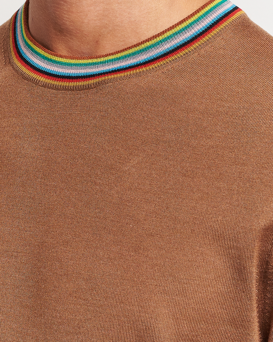 Herre | Gensere | Paul Smith | Wool/Silk Knitted Crew Neck Brown