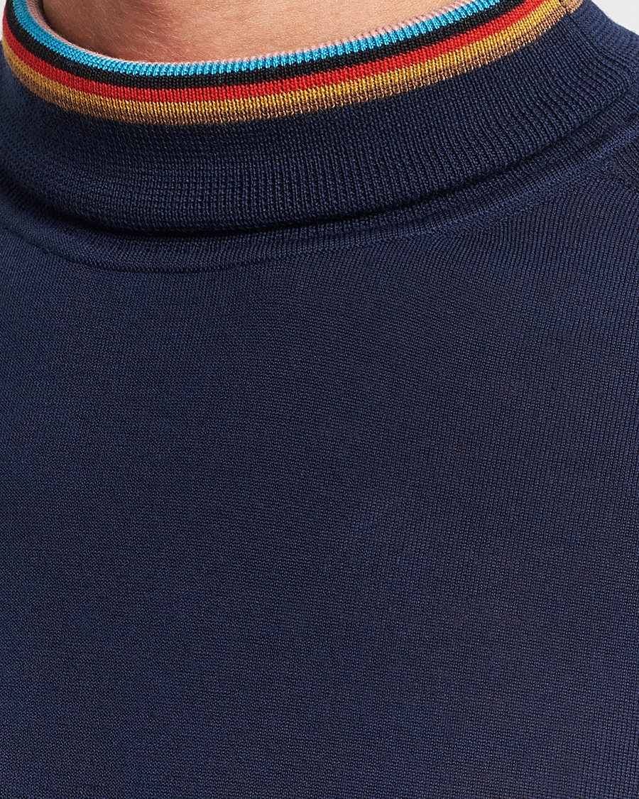 Herre | Gensere | Paul Smith | Merino Wool Knitted Polo Navy