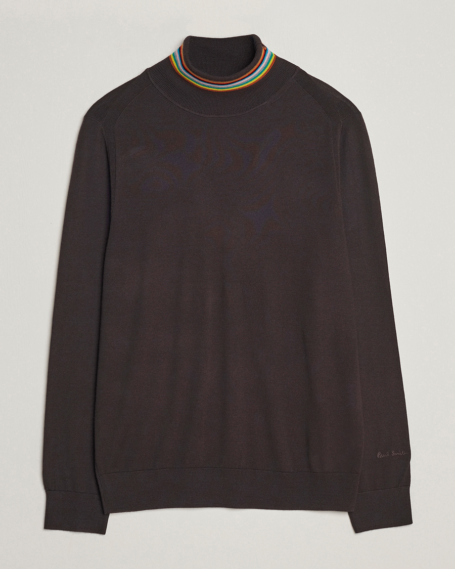 Herre | Gensere | Paul Smith | Merino Wool Knitted Polo Brown