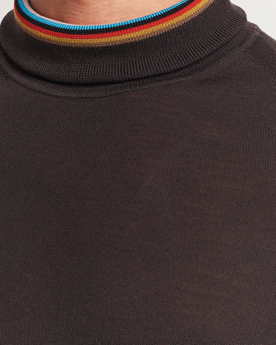 Herre | Gensere | Paul Smith | Merino Wool Knitted Polo Brown