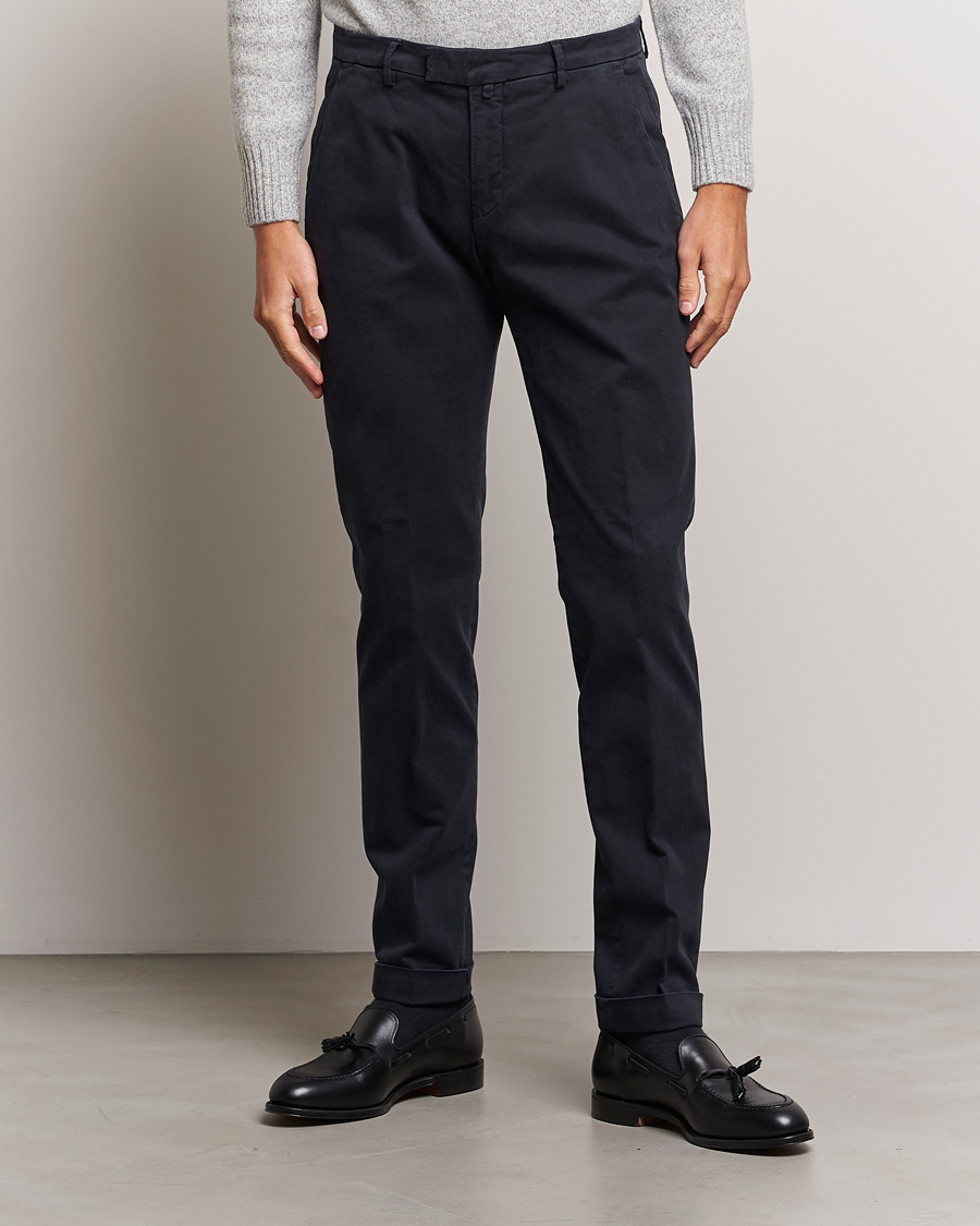 Herre | Bukser | Briglia 1949 | Slim Fit Cotton Stretch Chino Navy
