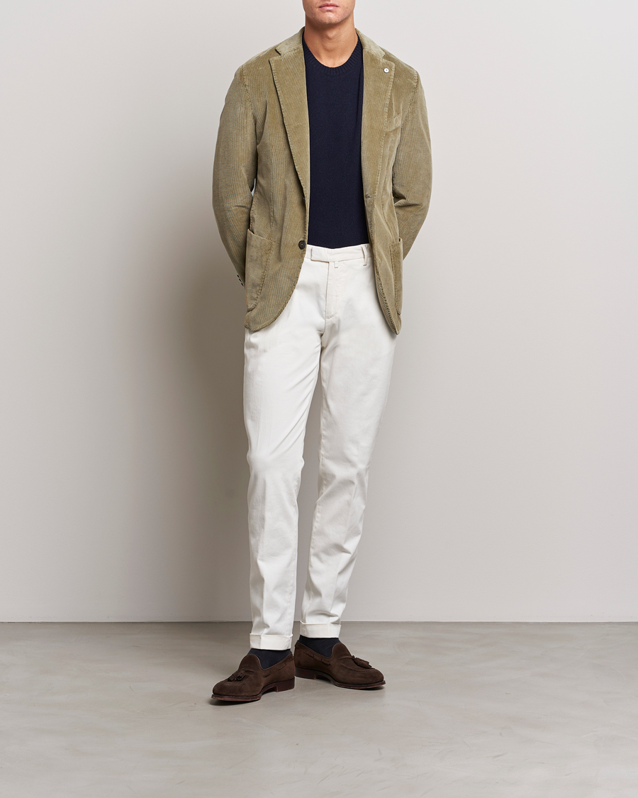 Herre | Bukser | Briglia 1949 | Slim Fit Cotton Stretch Chino Off White