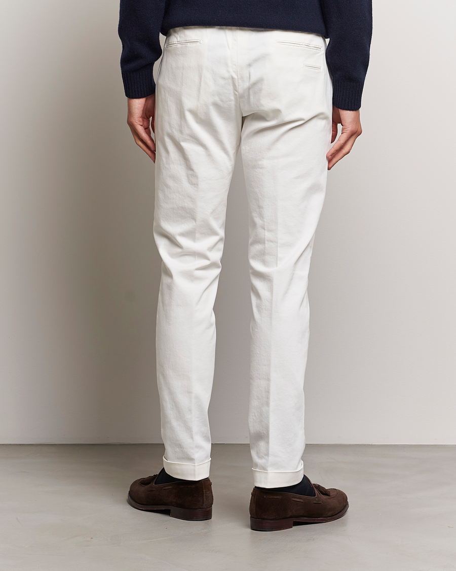 Herre | Bukser | Briglia 1949 | Slim Fit Cotton Stretch Chino Off White