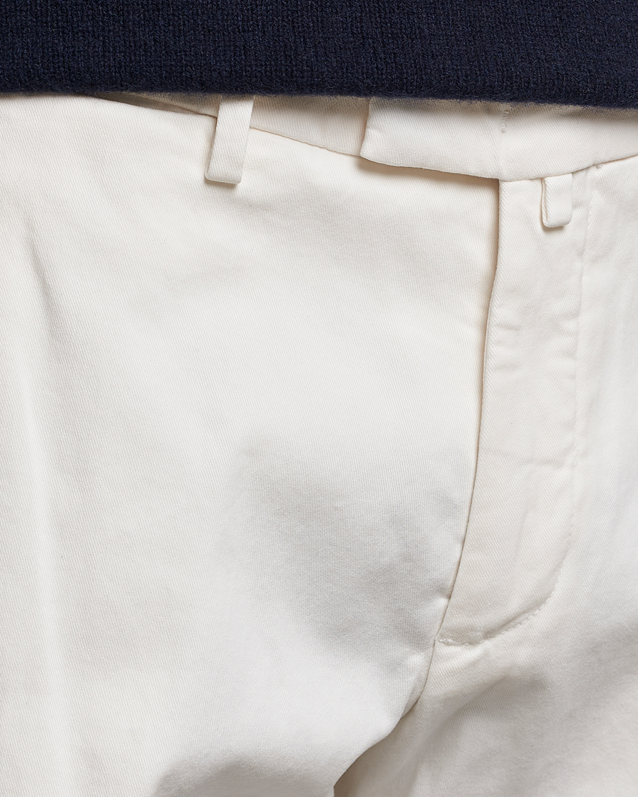 Herre | Bukser | Briglia 1949 | Slim Fit Cotton Stretch Chino Off White