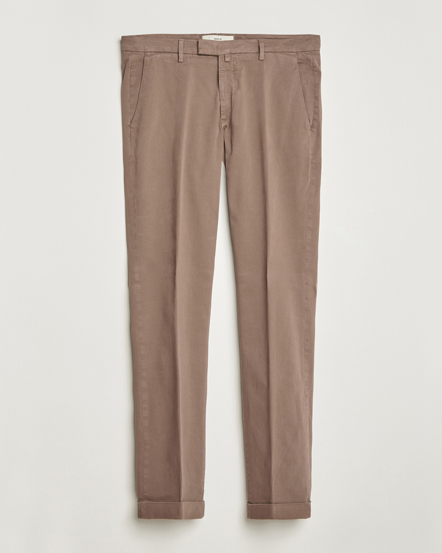 Herre | Bukser | Briglia 1949 | Slim Fit Cotton Stretch Chino Taupe