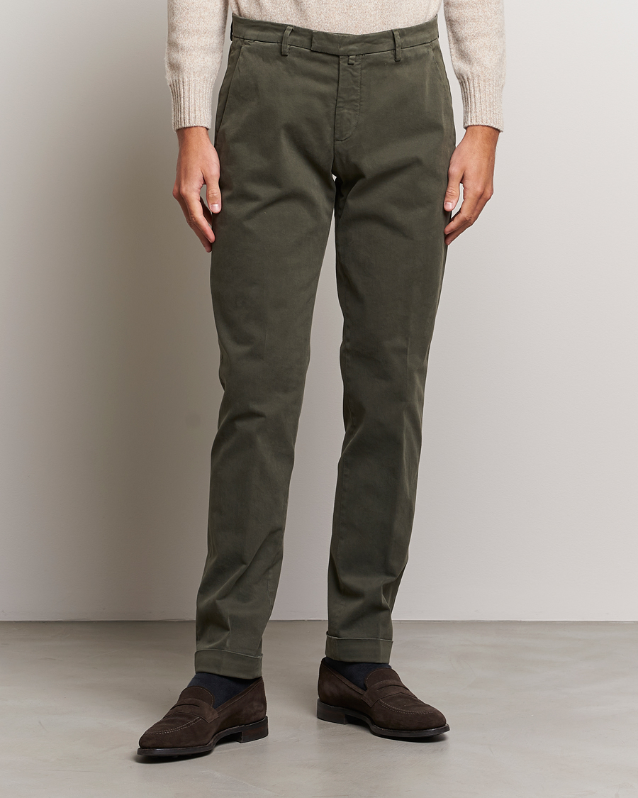 Herre | Bukser | Briglia 1949 | Slim Fit Cotton Stretch Chino Military