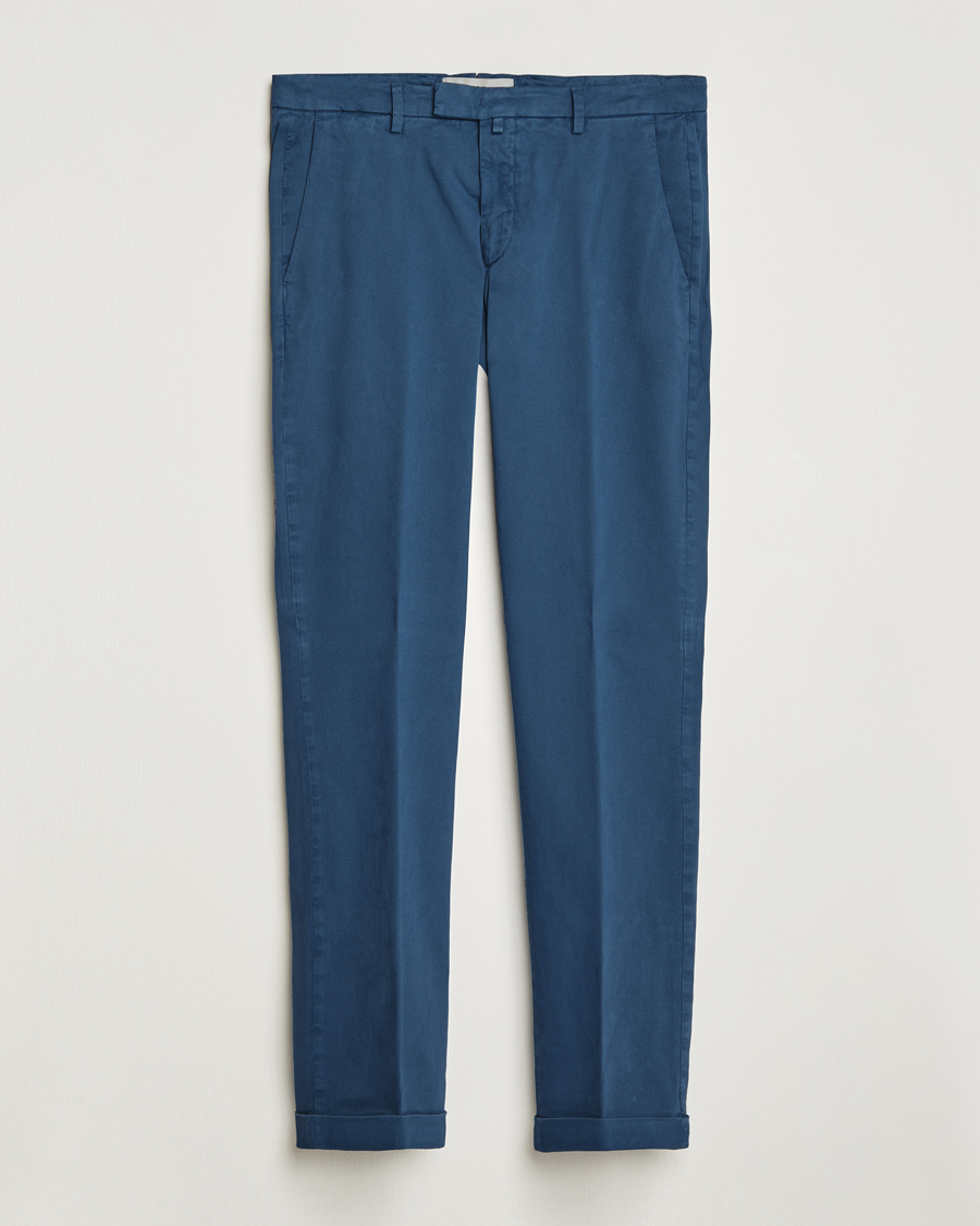 Herre | Bukser | Briglia 1949 | Slim Fit Cotton Stretch Chino Steel Blue