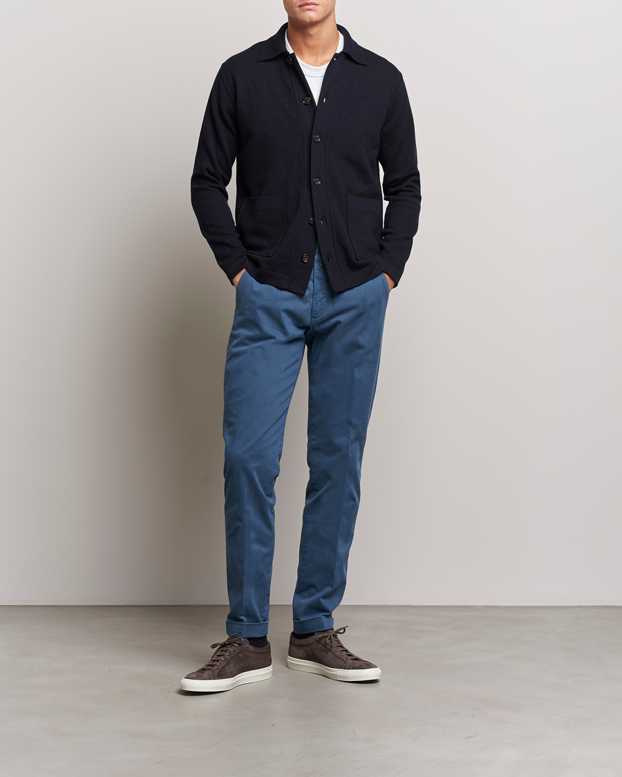 Herre | Bukser | Briglia 1949 | Slim Fit Cotton Stretch Chino Steel Blue