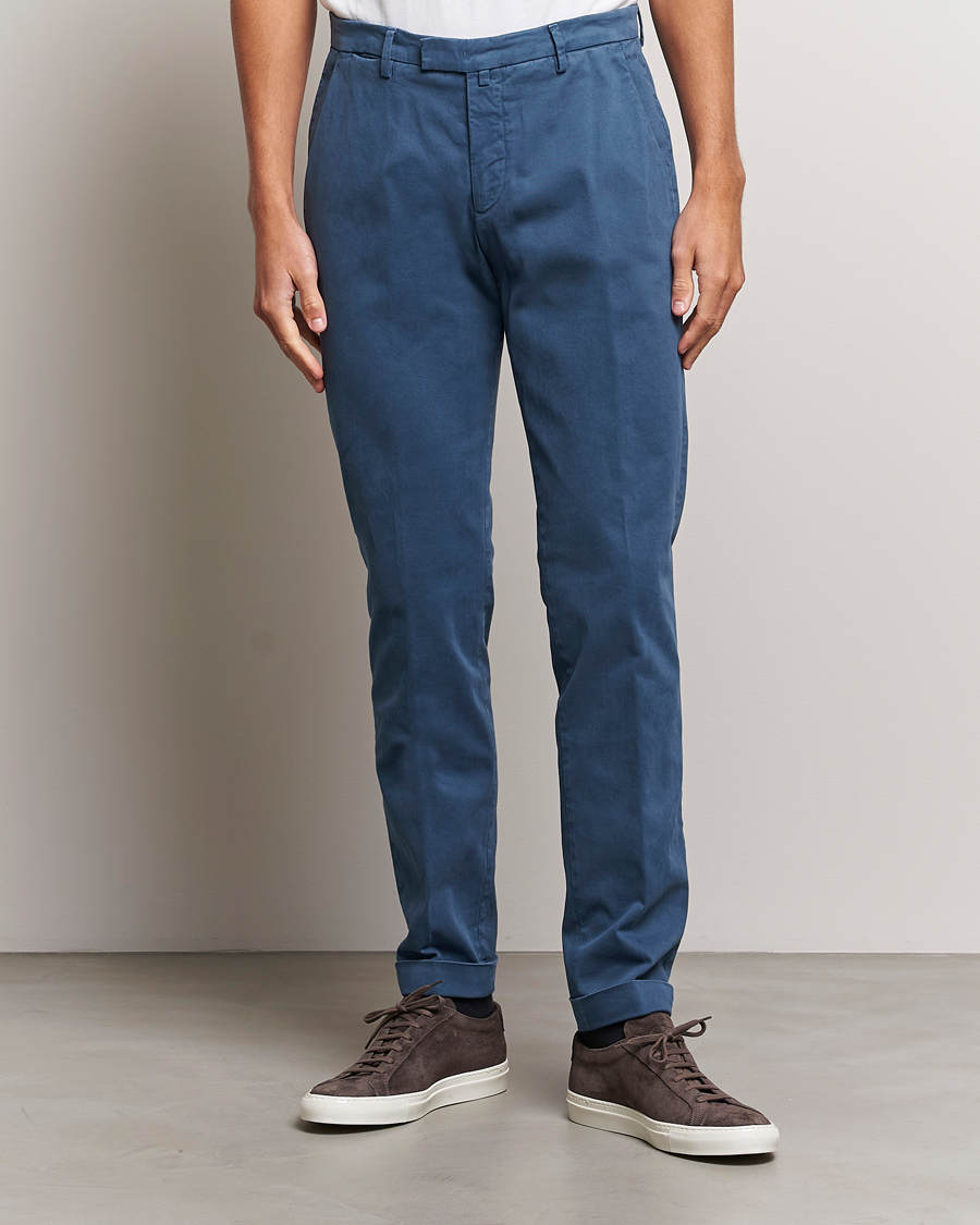 Herre | Bukser | Briglia 1949 | Slim Fit Cotton Stretch Chino Steel Blue
