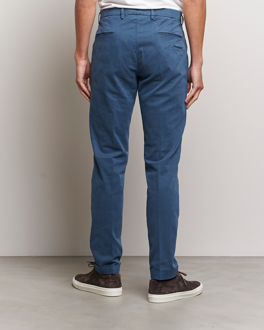Herre | Bukser | Briglia 1949 | Slim Fit Cotton Stretch Chino Steel Blue