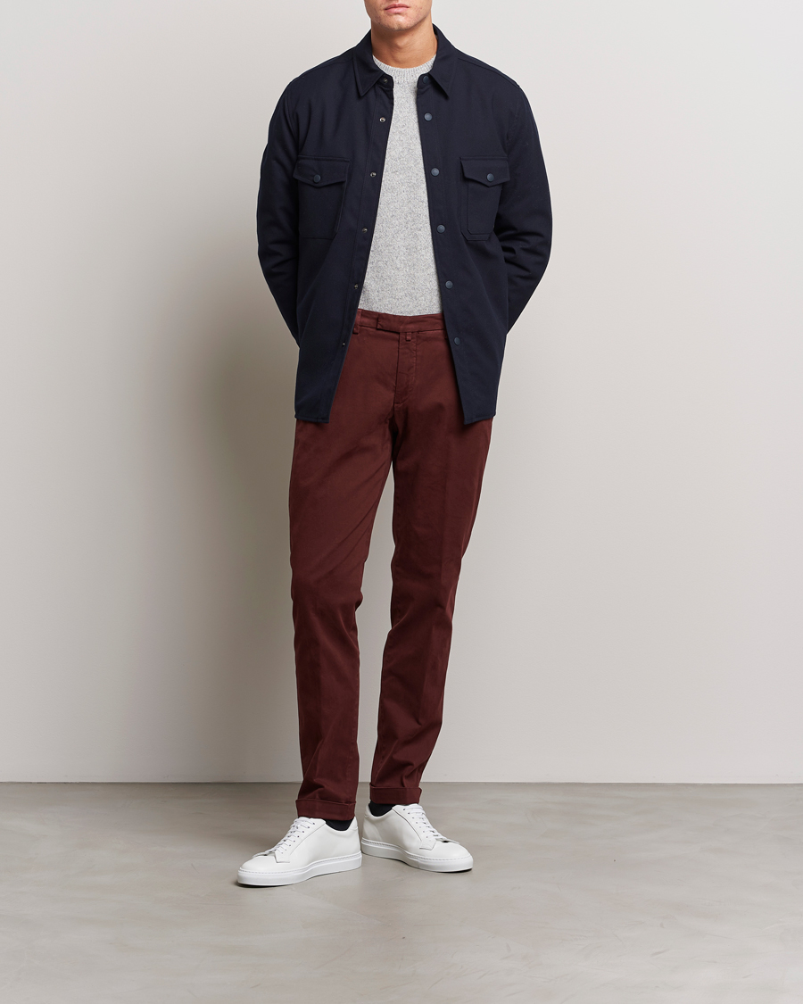 Herre | Bukser | Briglia 1949 | Slim Fit Cotton Stretch Chino Wine