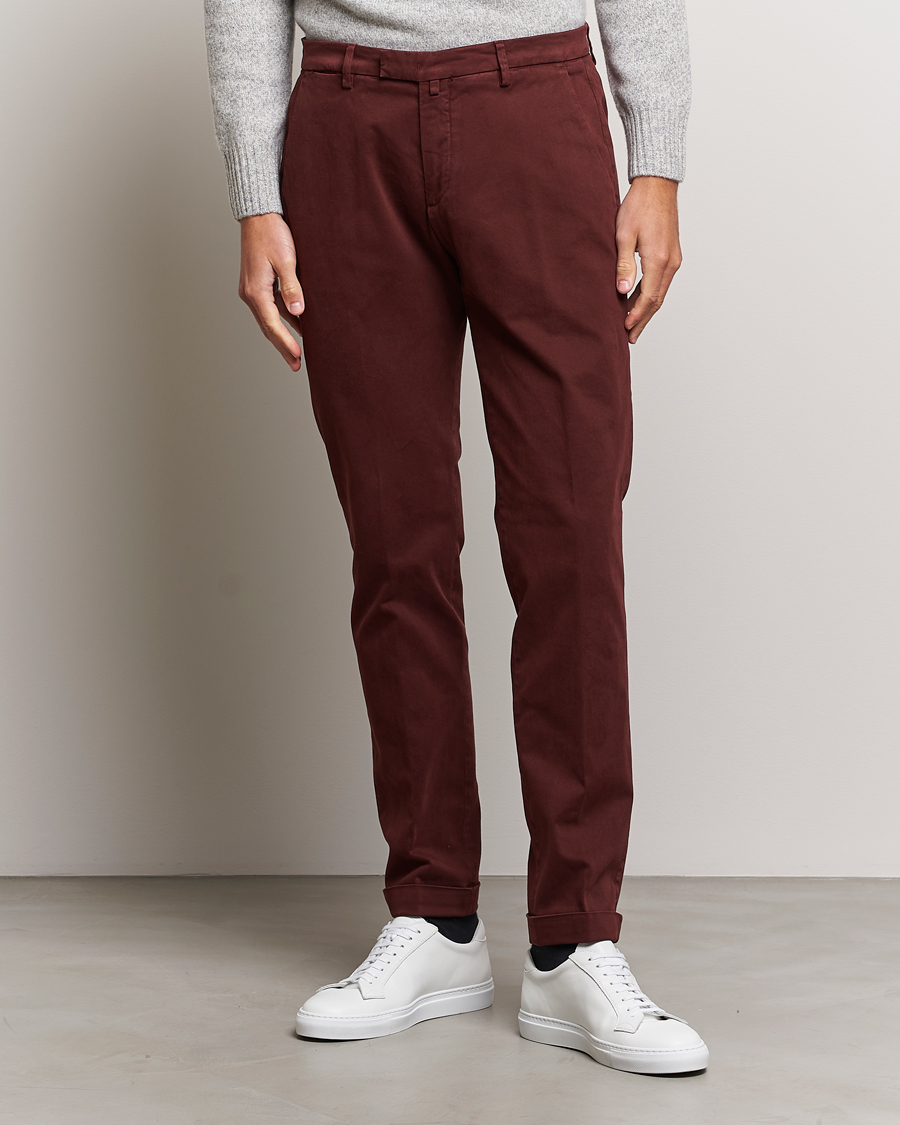 Herre | Bukser | Briglia 1949 | Slim Fit Cotton Stretch Chino Wine