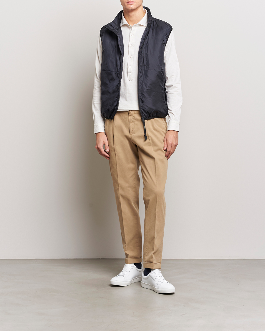 Herre | Bukser | Briglia 1949 | Easy Fit Pleated Cotton Stretch Chino Beige