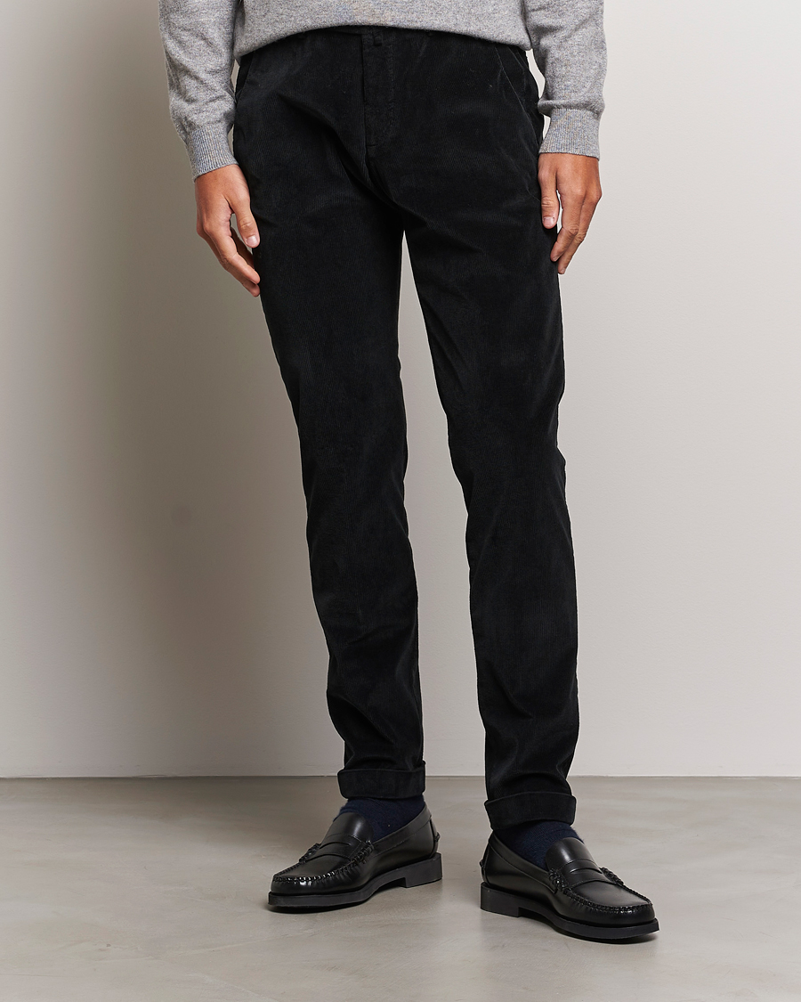Herre | Bukser | Briglia 1949 | Slim Fit Corduroy Trousers Black