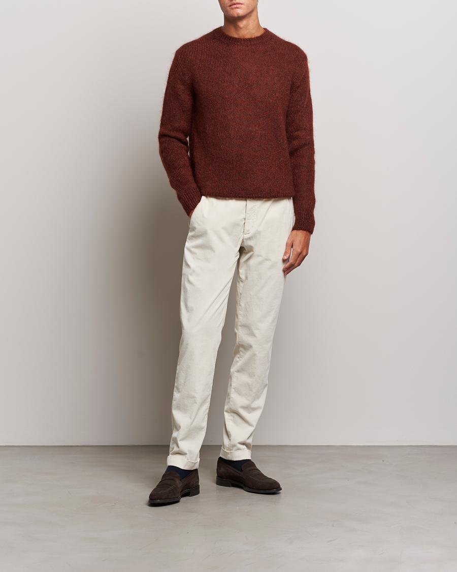 Herre | Bukser | Briglia 1949 | Slim Fit Corduroy Trousers Off White