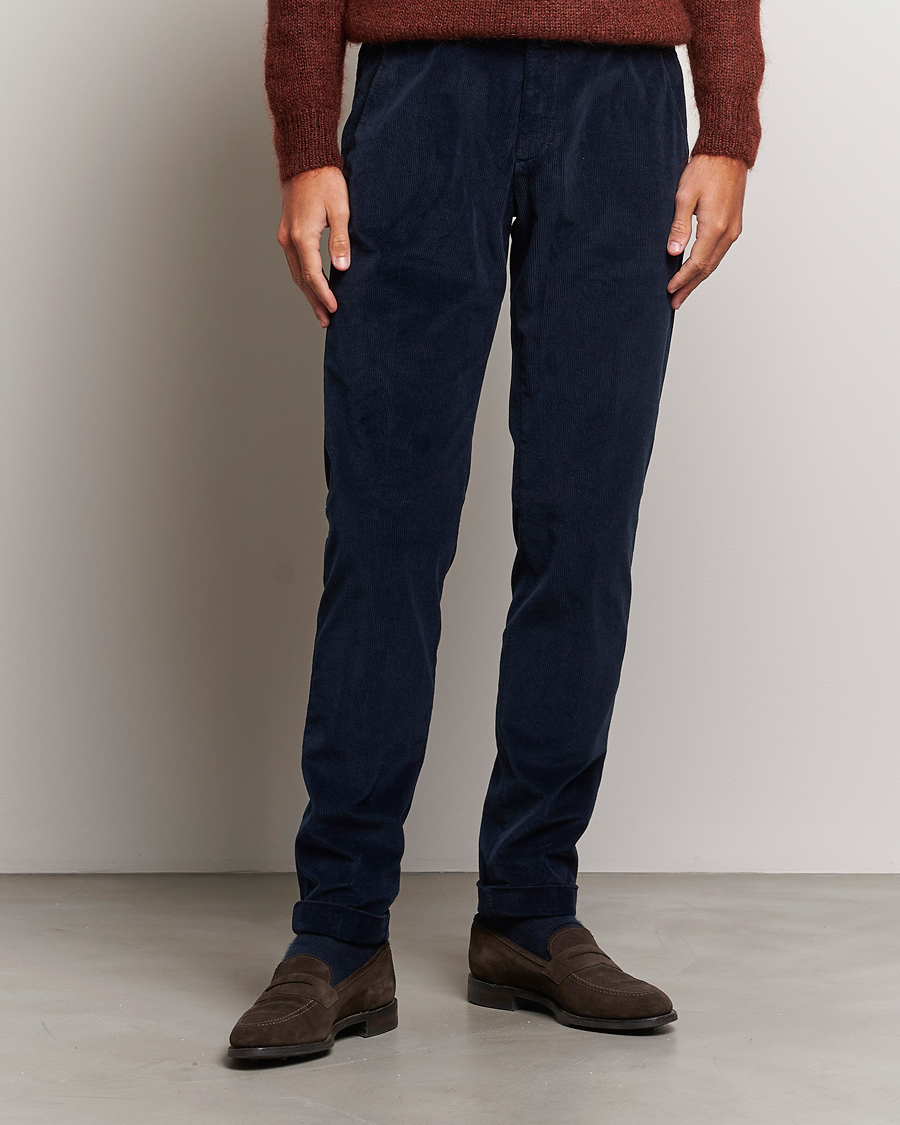 Herre |  | Briglia 1949 | Slim Fit Corduroy Trousers Navy