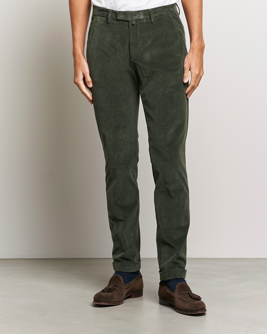 Herre |  | Briglia 1949 | Slim Fit Corduroy Trousers Dark Green