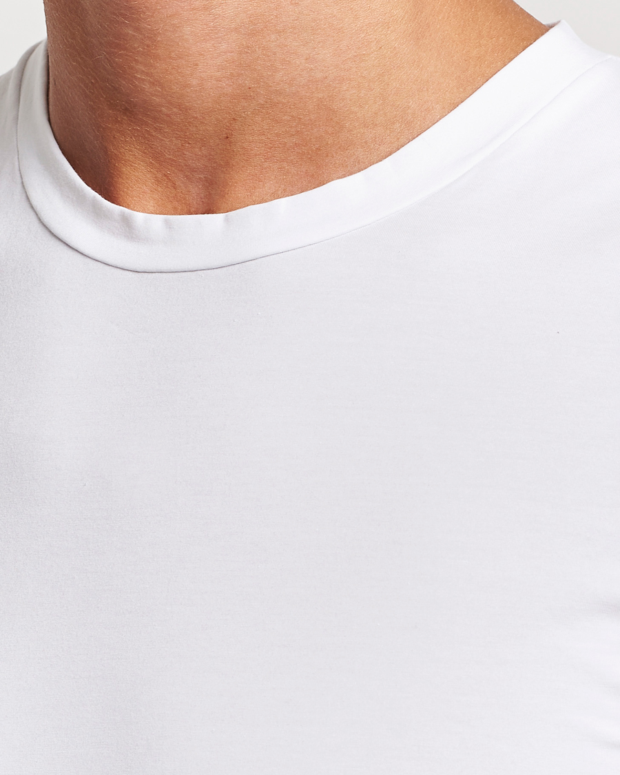 Herre | T-Shirts | Zegna | Stretch Cotton Round Neck T-Shirt White