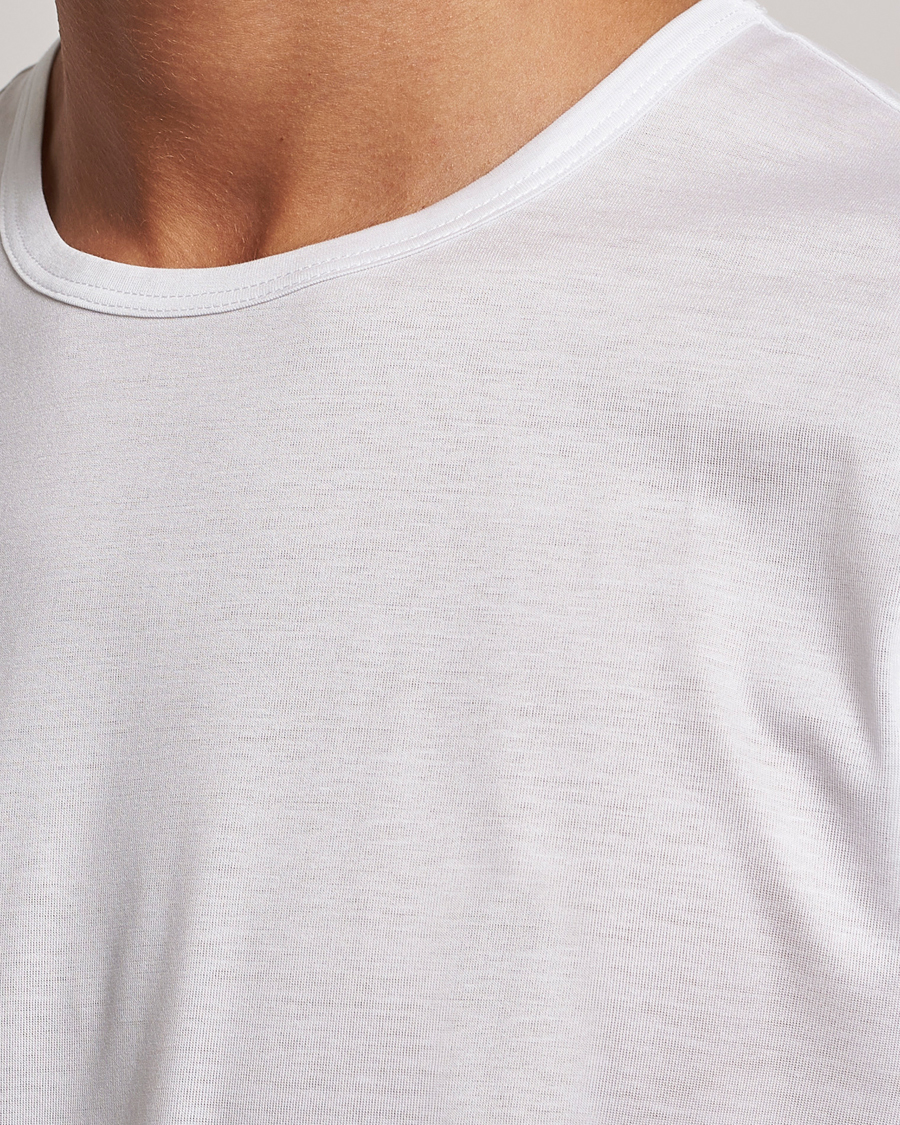 Herre | T-Shirts | Zegna | Filoscozia Pure Cotton Round Neck T-Shirt White