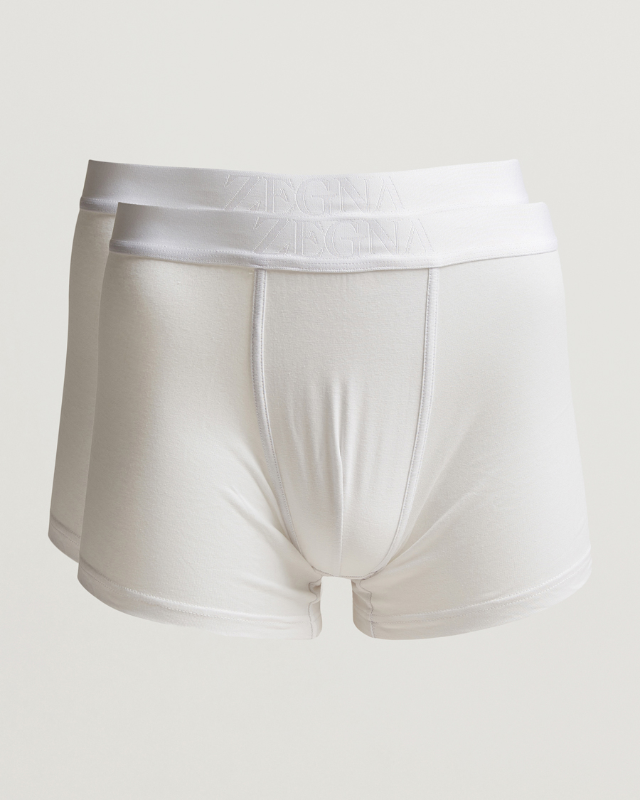 Herre | Undertøy | Zegna | 2-Pack Stretch Cotton Boxers White