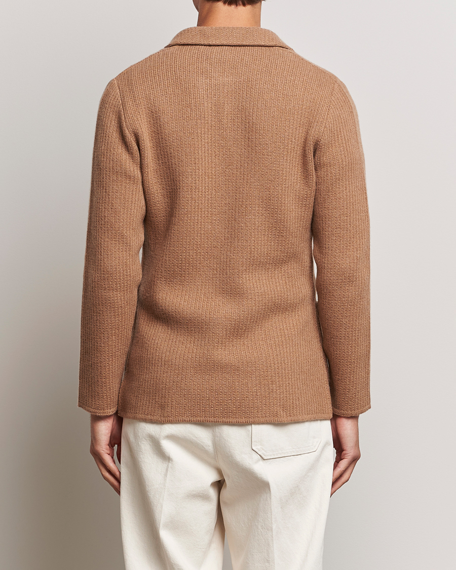 Herre | Dressjakker | Lardini | Knitted Cashmere Blazer Beige