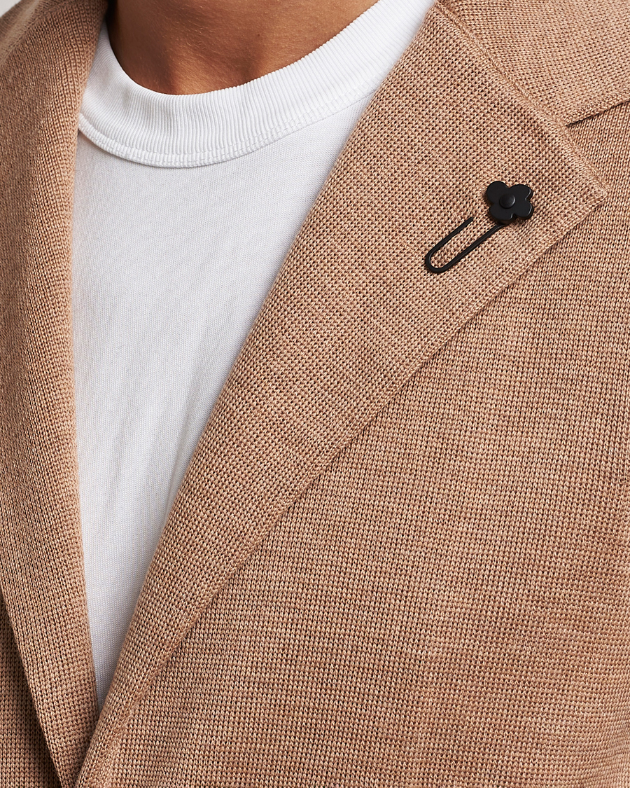 Herre | Dressjakker | Lardini | Knitted Wool Blazer Beige