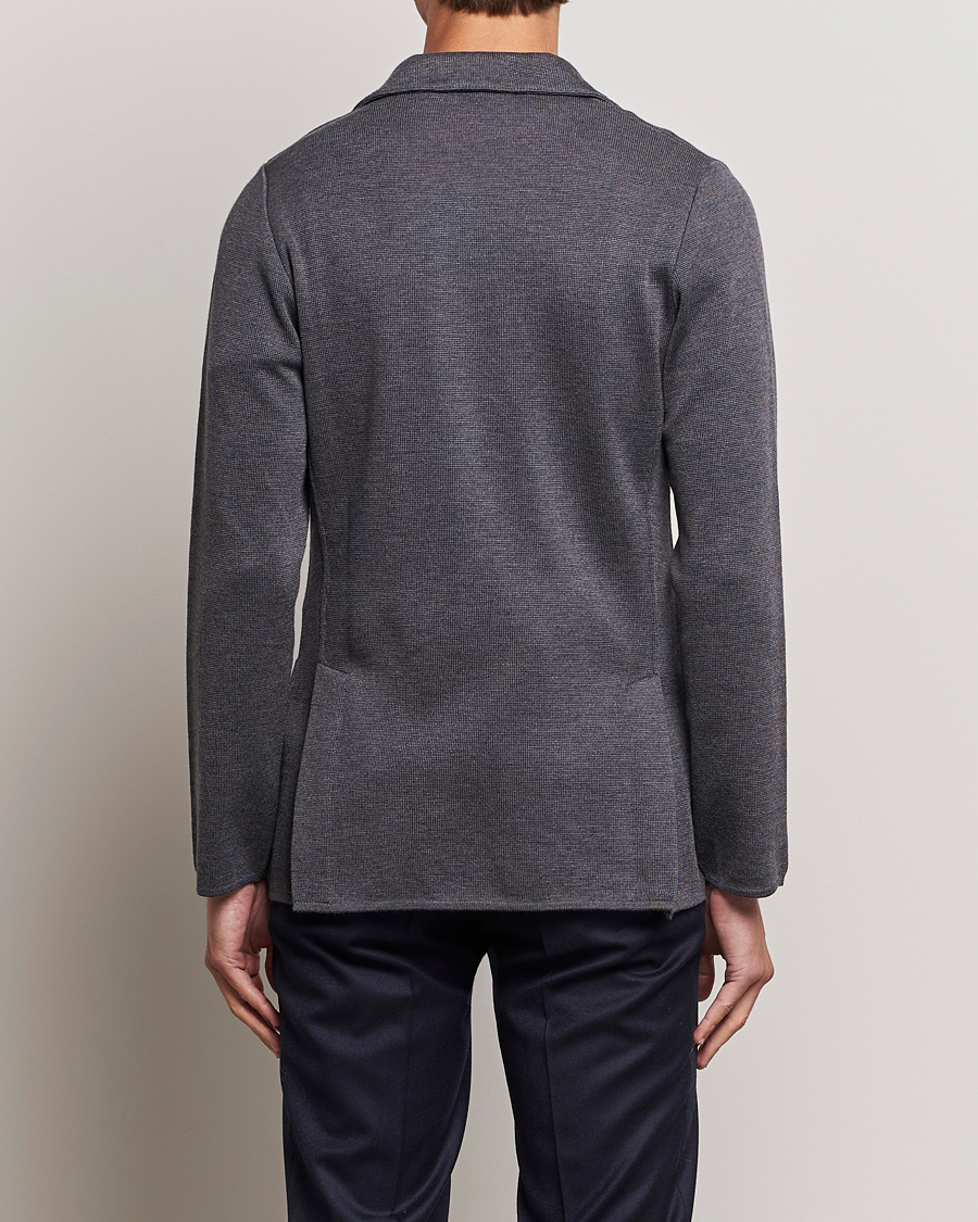 Herre | Dressjakker | Lardini | Knitted Wool Blazer Grey