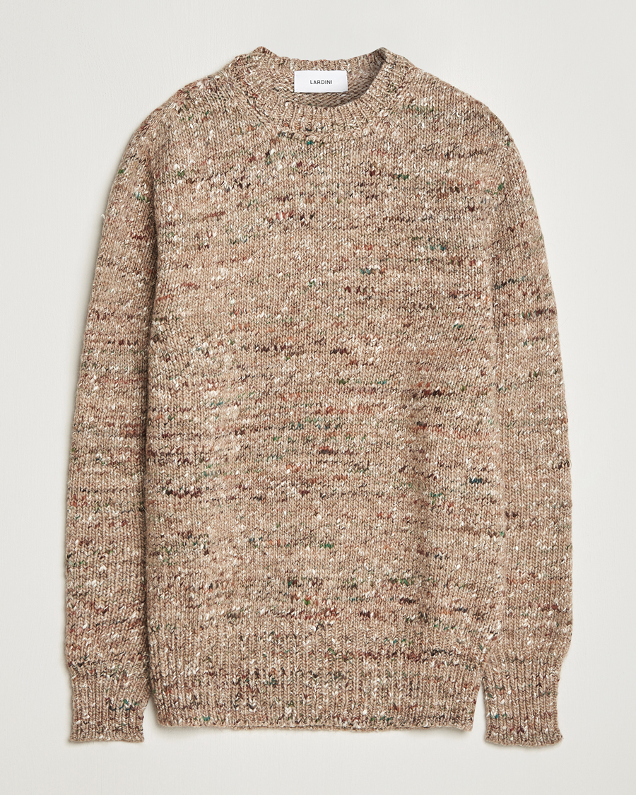 Herre | Gensere | Lardini | Wool/Alpaca/Silk Boucle Roundneck Beige